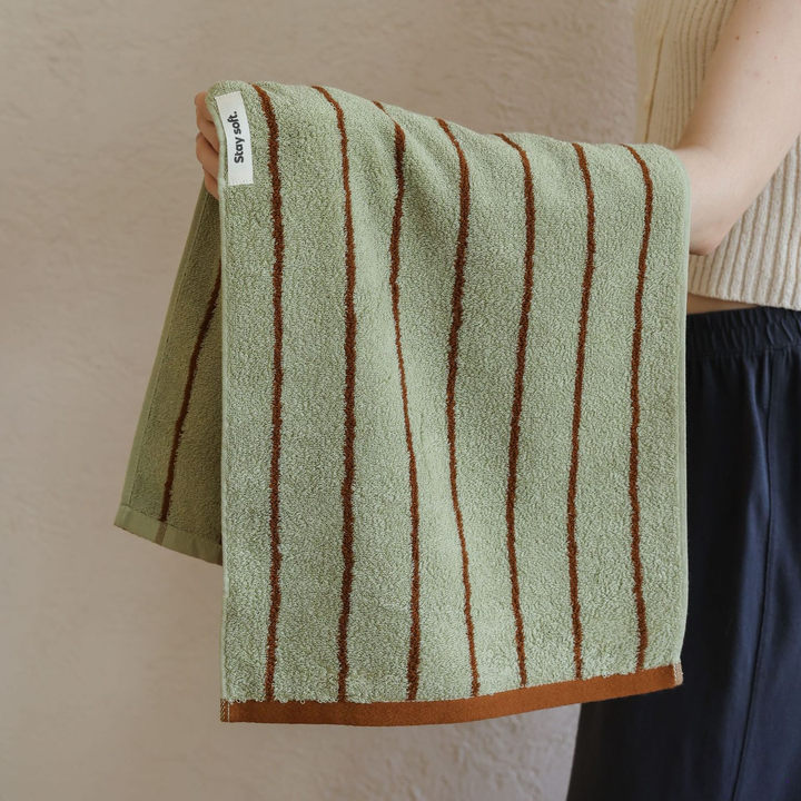 tw-00001-7 Pastel stripe cotton towel / パステルストライプコットンタオル