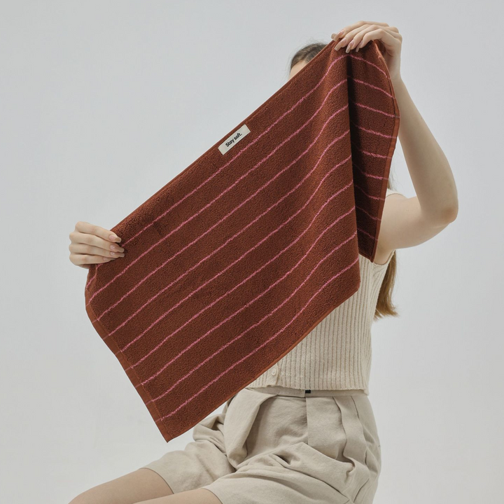 tw-00001-7 Pastel stripe cotton towel / パステルストライプコットンタオル