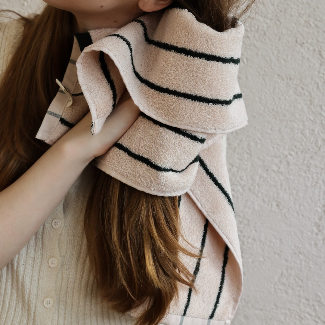 tw-00001-7 Pastel stripe cotton towel / パステルストライプコットンタオル