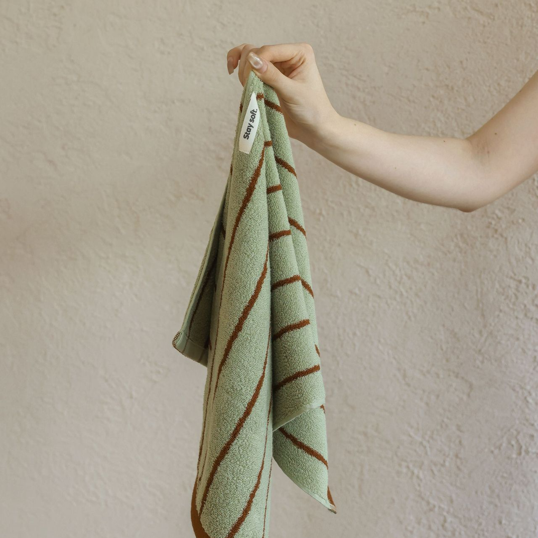 tw-00001-7 Pastel stripe cotton towel / パステルストライプコットンタオル