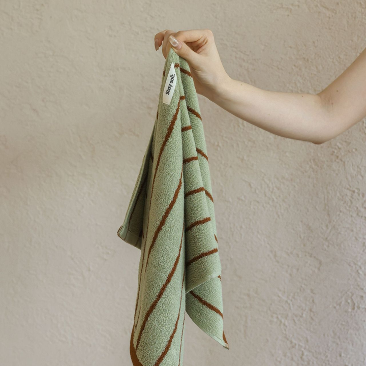 tw-00001-7 Pastel stripe cotton towel / パステルストライプコットンタオル